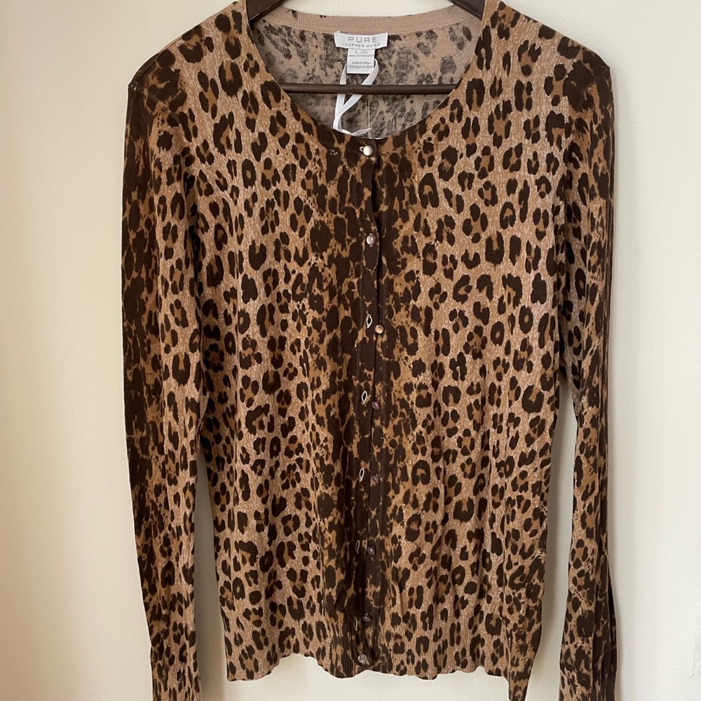 Pure Alfred Sung Leopard Print Sweater